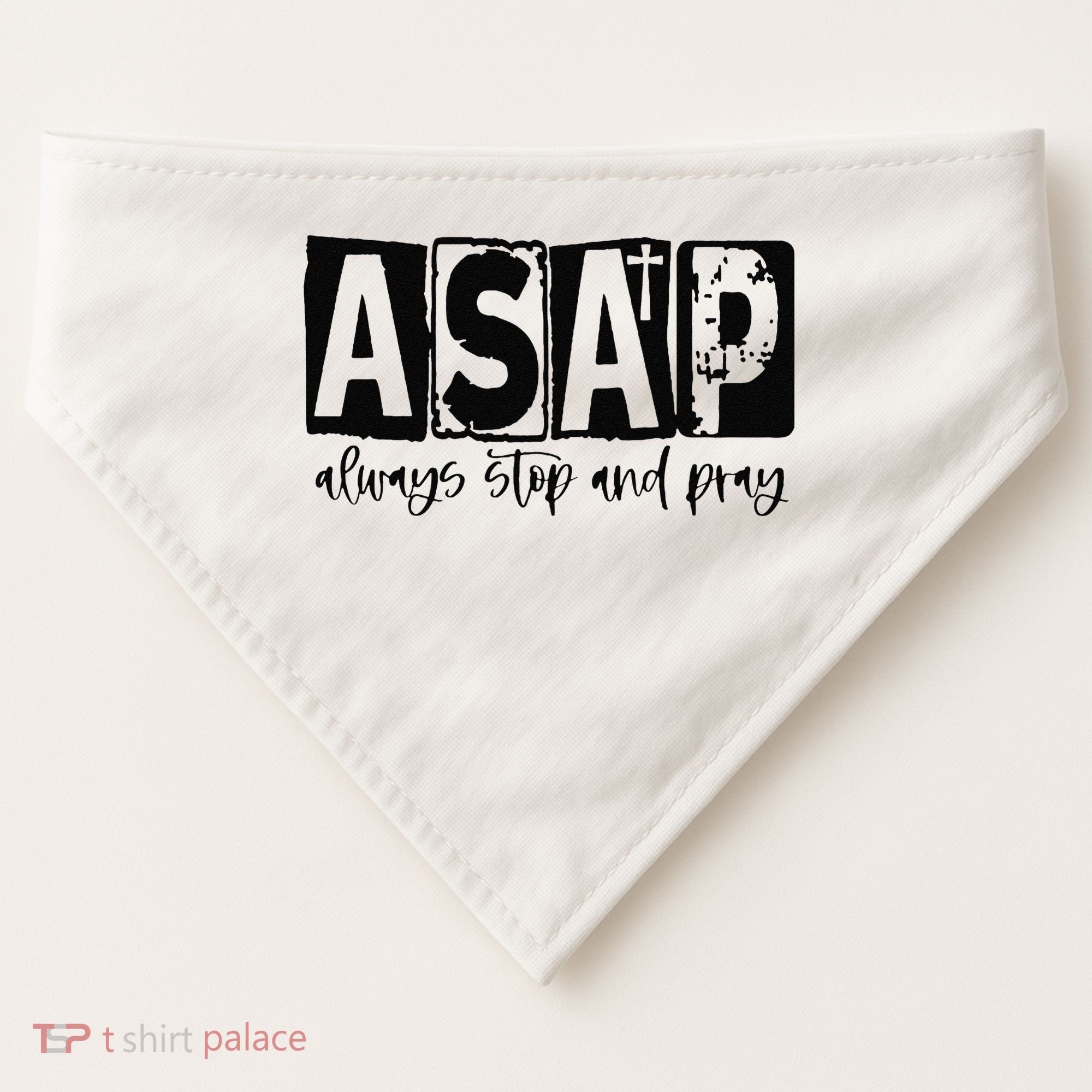 Christian for  ASAP Always Stop and Pray USA-Made Doggie Bandana