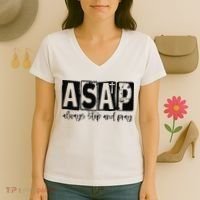 Christian for  ASAP Always Stop and Pray Women's V-Neck T-Shirt thumb 3