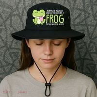 Cute Frog Always Be Yourself Unless You Can Be A Frog Bucket Hat thumb 3