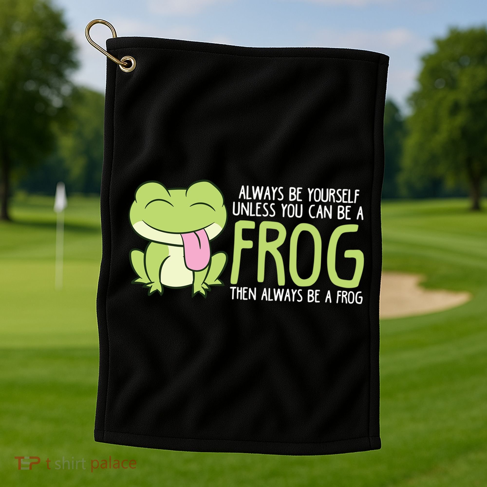 Cute Frog Always Be Yourself Unless You Can Be A Frog Golf Towel