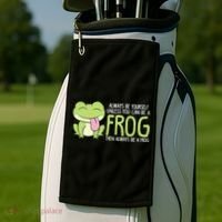 Cute Frog Always Be Yourself Unless You Can Be A Frog Golf Towel thumb 2