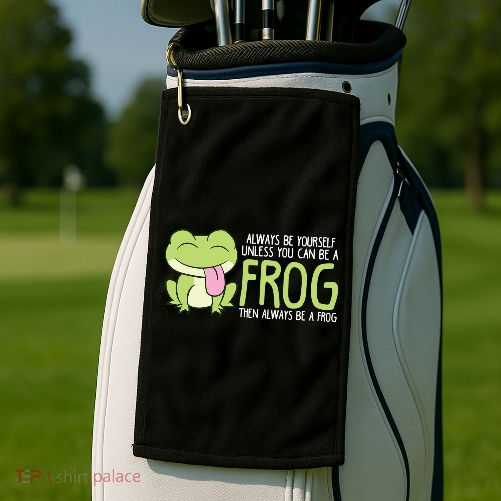 Cute Frog Always Be Yourself Unless You Can Be A Frog Golf Towel