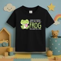 Cute Frog Always Be Yourself Unless You Can Be A Frog Toddler T-Shirt thumb 3