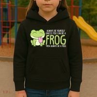 Cute Frog Always Be Yourself Unless You Can Be A Frog Kids Hoodie thumb 3
