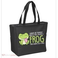 Cute Frog Always Be Yourself Unless You Can Be A Frog Tote Bag thumb 2