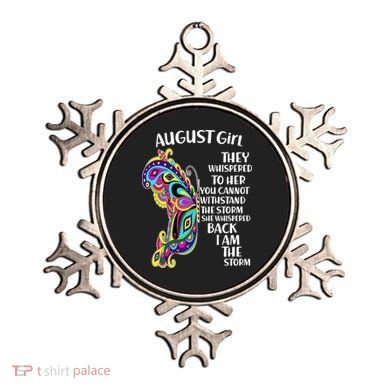 Cute Funny August Girl Paisley Butterfly Ornament