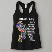 Cute Funny August Girl Paisley Butterfly Women's Tank Top thumb 3