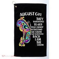 Cute Funny August Girl Paisley Butterfly Golf Towel thumb 0