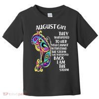 Cute Funny August Girl Paisley Butterfly Toddler T-Shirt thumb 0