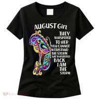 Cute Funny August Girl Paisley Butterfly Women's T-Shirt thumb 0