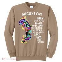 Cute Funny August Girl Paisley Butterfly Sweatshirt thumb 0