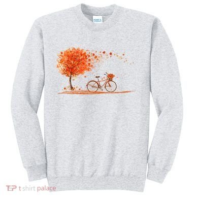 Classic Fall Autumn Season Bicycle Sweatshirt
