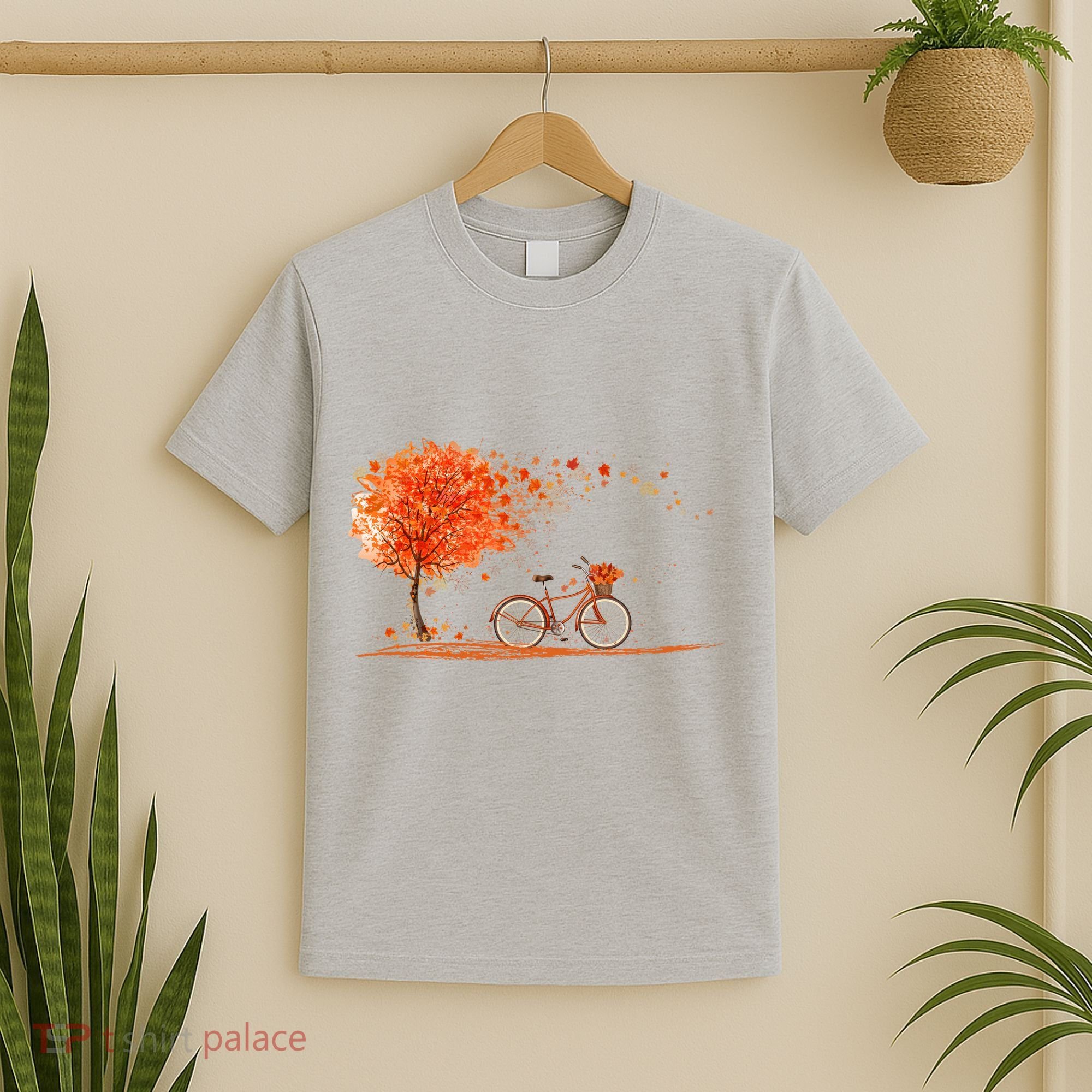 Classic Fall Autumn Season Bicycle T-Shirt