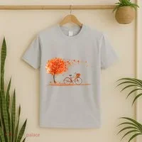 Classic Fall Autumn Season Bicycle T-Shirt thumb 2