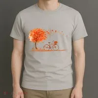 Classic Fall Autumn Season Bicycle T-Shirt thumb 3