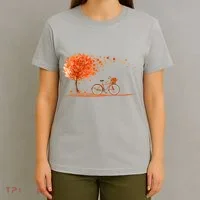 Classic Fall Autumn Season Bicycle T-Shirt thumb 4