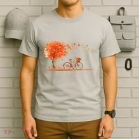 Classic Fall Autumn Season Bicycle T-Shirt thumb 6