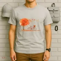 Classic Fall Autumn Season Bicycle T-Shirt thumb 6