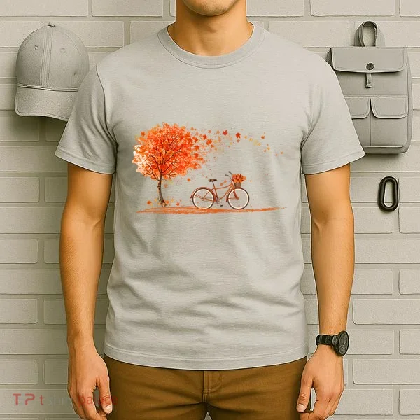 Classic Fall Autumn Season Bicycle T-Shirt