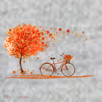 Classic Fall Autumn Season Bicycle Kids Sweatshirt thumb 2