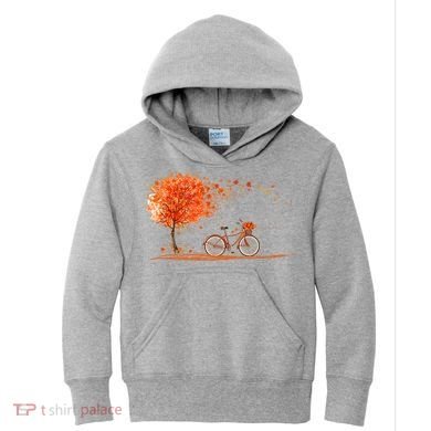 Classic Fall Autumn Season Bicycle Kids Hoodie