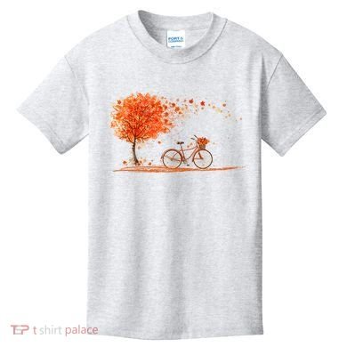 Classic Fall Autumn Season Bicycle Kids T-Shirt