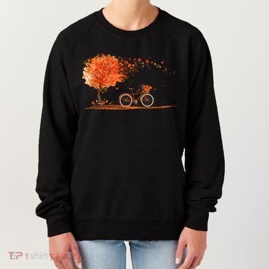 Classic Fall Autumn Season Bicycle Women's Sweatshirt
