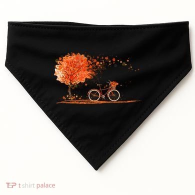 Classic Fall Autumn Season Bicycle USA-Made Doggie Bandana