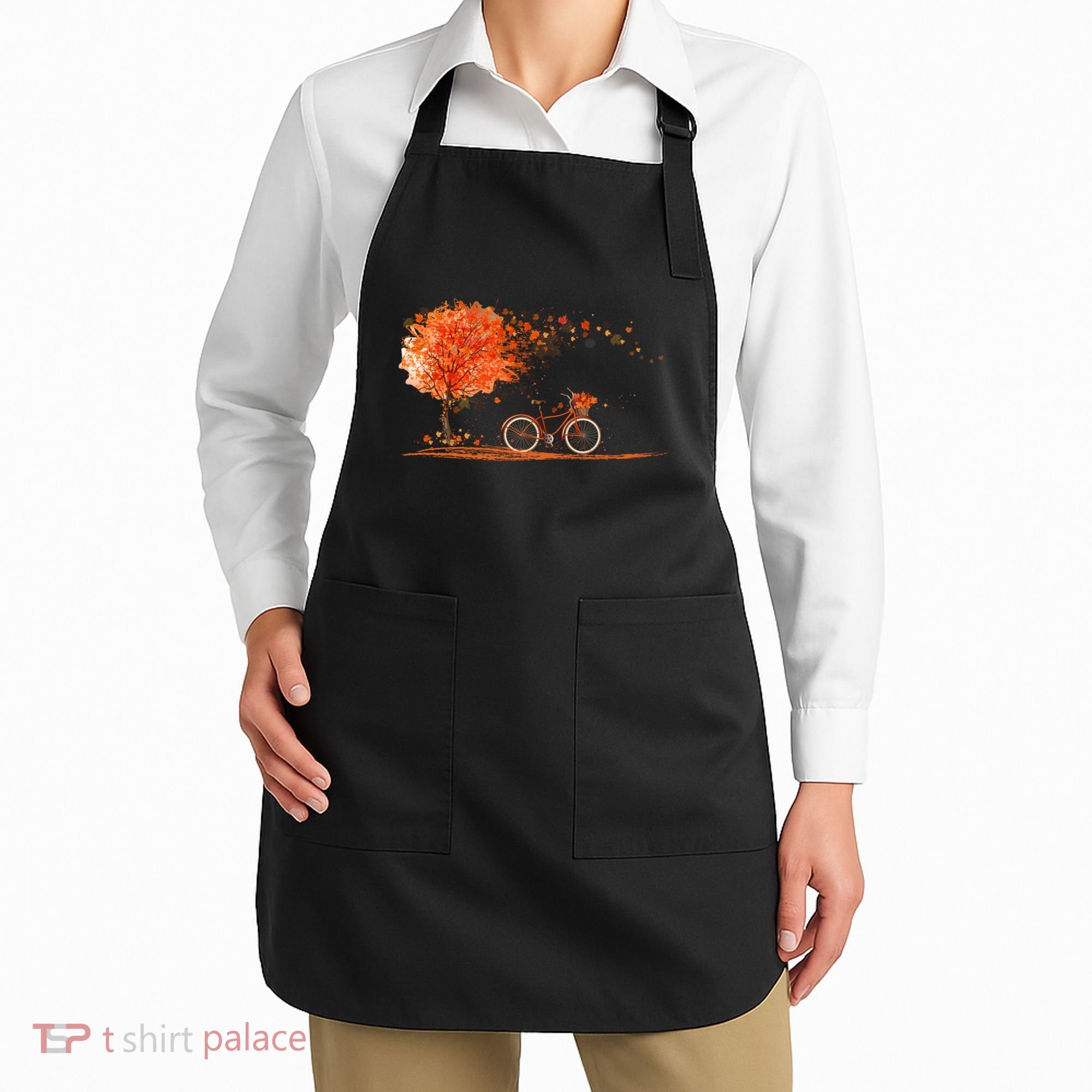 Classic Fall Autumn Season Bicycle Apron