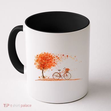 Classic Fall Autumn Season Bicycle Coffee Mug