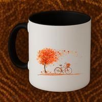 Classic Fall Autumn Season Bicycle Coffee Mug thumb 2