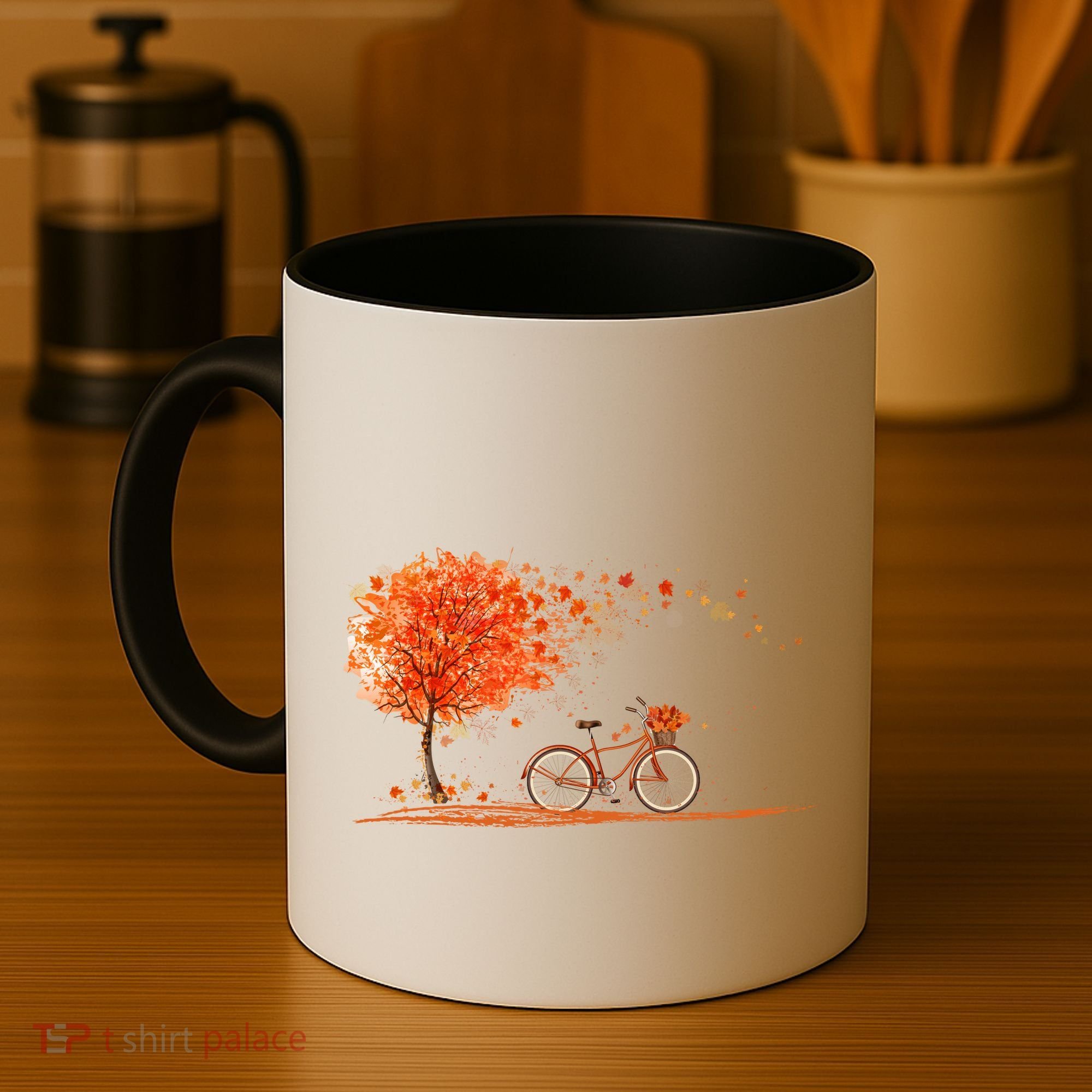 Classic Fall Autumn Season Bicycle Coffee Mug