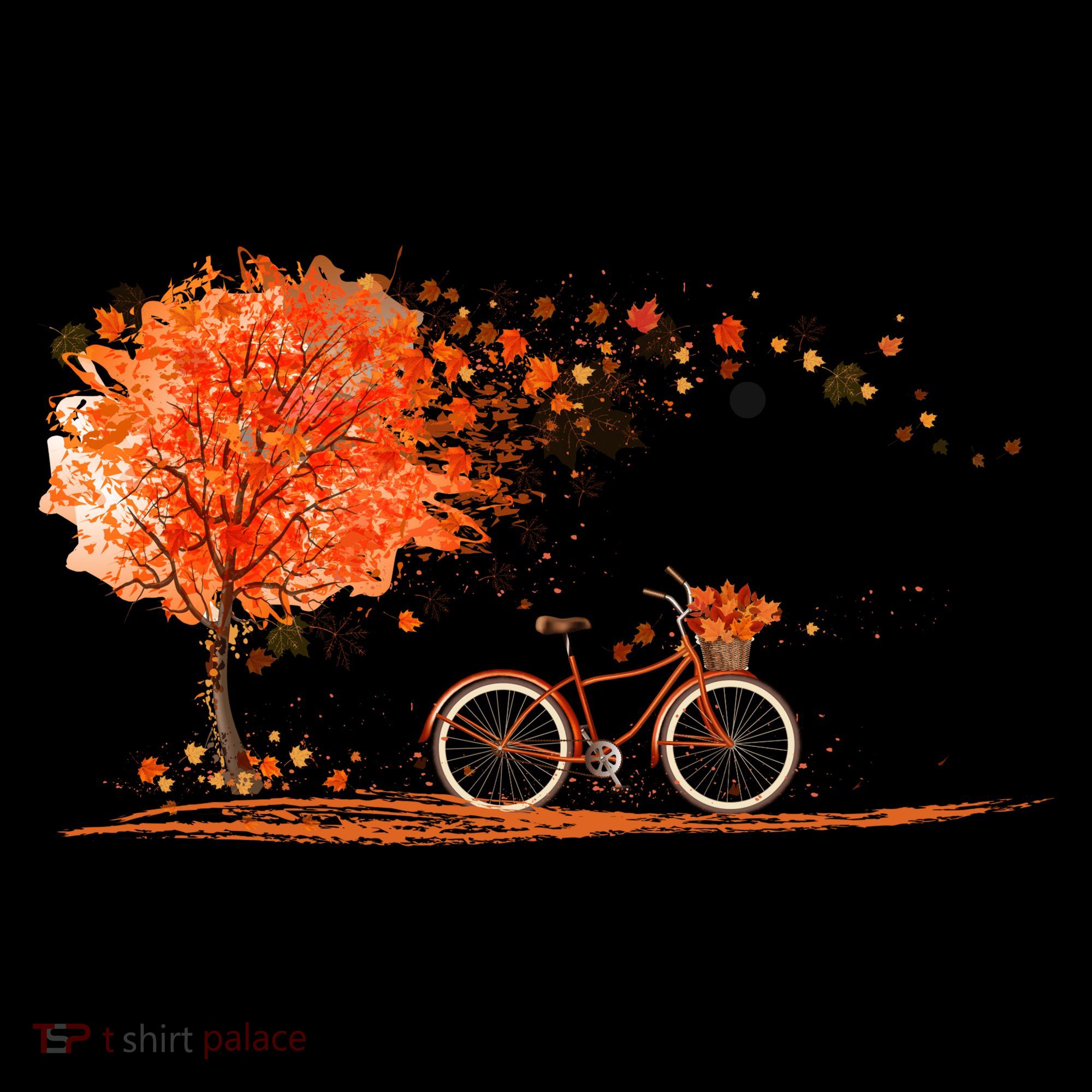 Classic Fall Autumn Season Bicycle Women's Hoodie