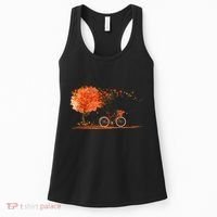 Classic Fall Autumn Season Bicycle Women's Tank Top thumb 0