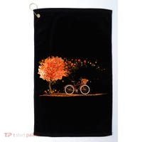 Classic Fall Autumn Season Bicycle Golf Towel thumb 0