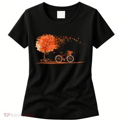 Classic Fall Autumn Season Bicycle Women's T-Shirt