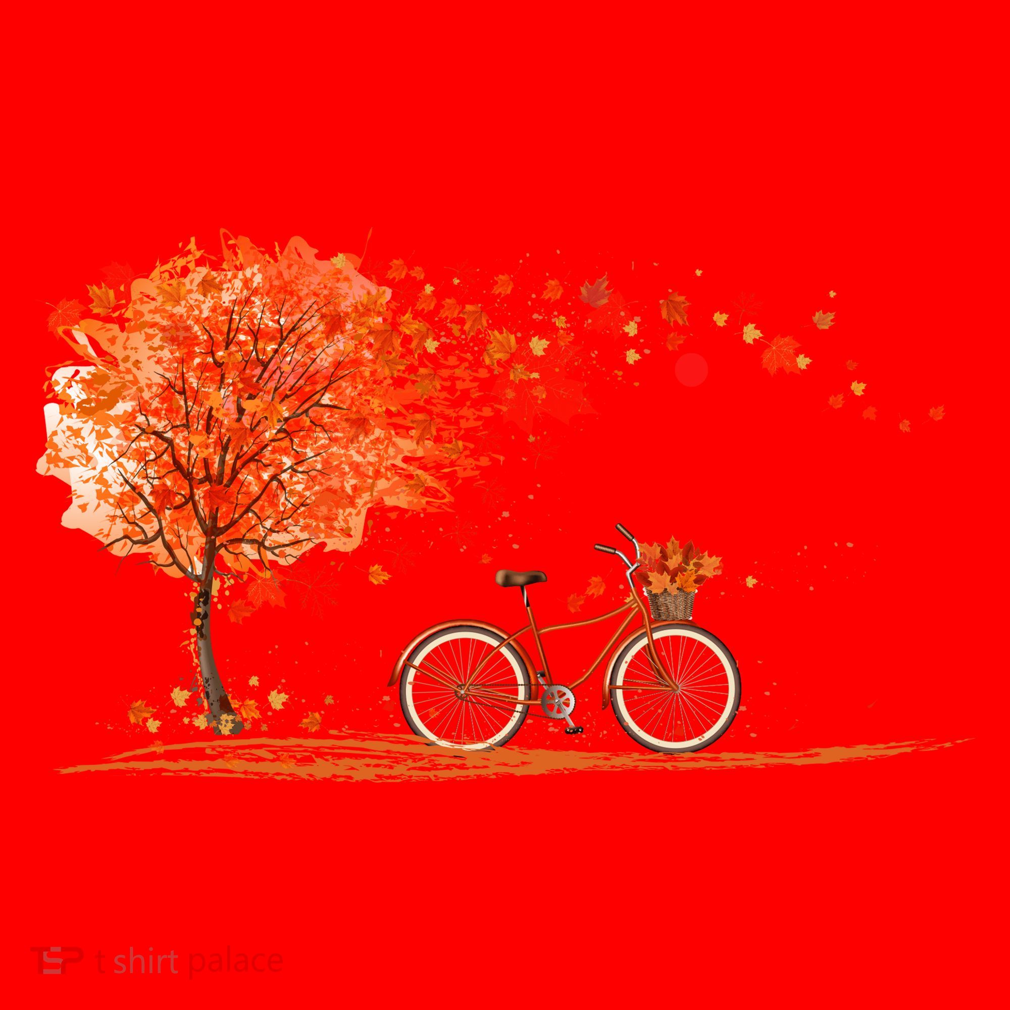 Classic Fall Autumn Season Bicycle Santa Hat