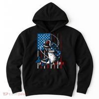 Cool Fishing American Flag Usa Fish Lover Hoodie thumb 0