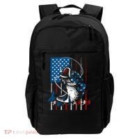 Cool Fishing American Flag Usa Fish Lover Backpack thumb 0