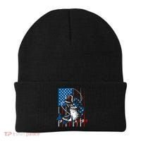 Cool Fishing American Flag Usa Fish Lover Beanie thumb 0