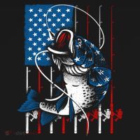 Cool Fishing American Flag Usa Fish Lover Women's Hoodie thumb 2