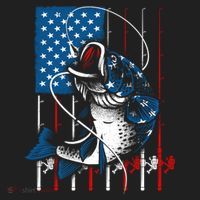 Cool Fishing American Flag Usa Fish Lover Tumbler thumb 3