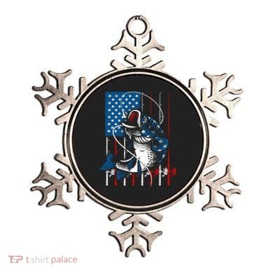 Cool Fishing American Flag Usa Fish Lover Ornament