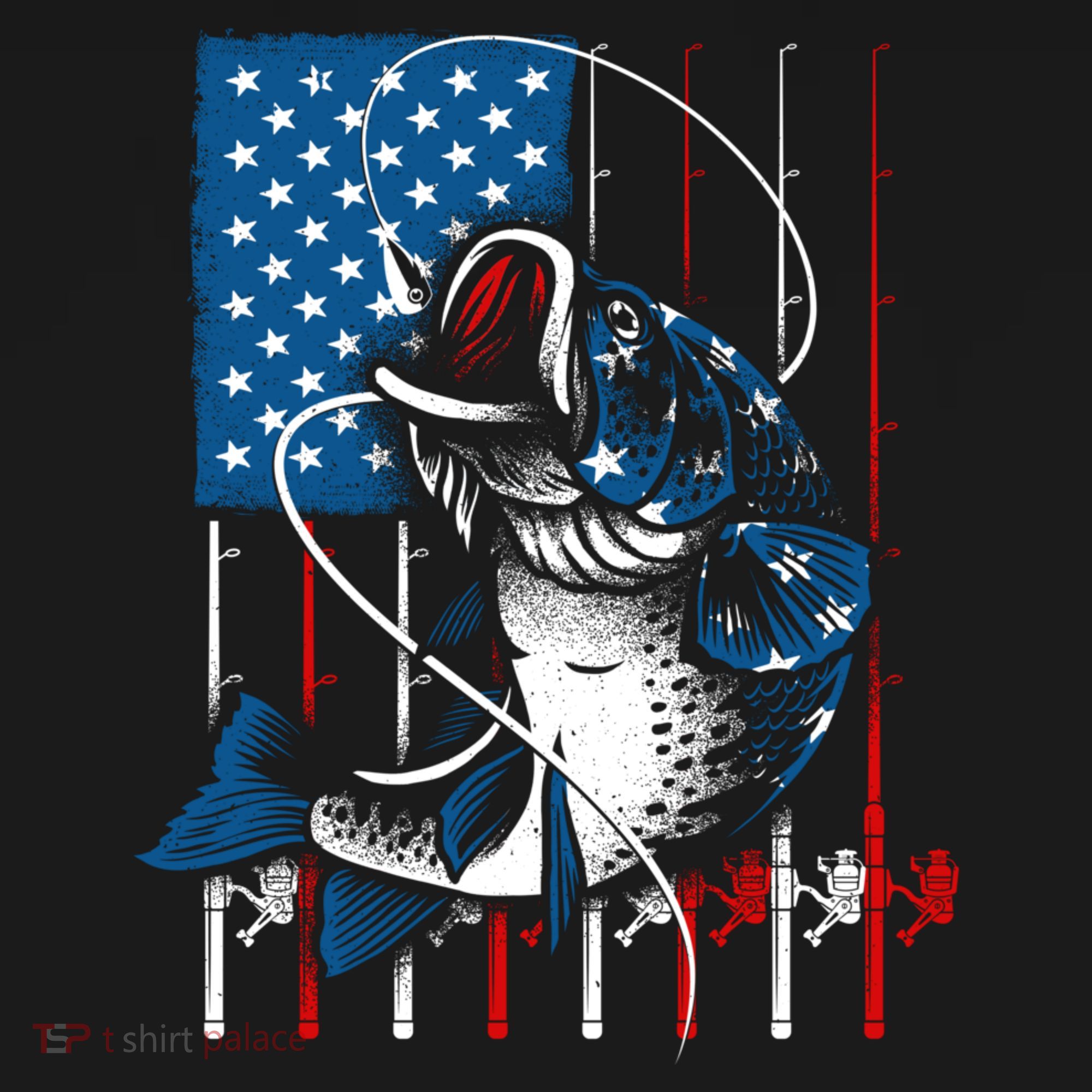Cool Fishing American Flag Usa Fish Lover Women's Tank Top
