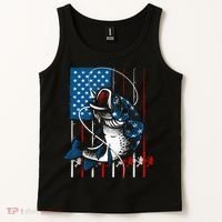 Cool Fishing American Flag Usa Fish Lover Tank Top thumb 2