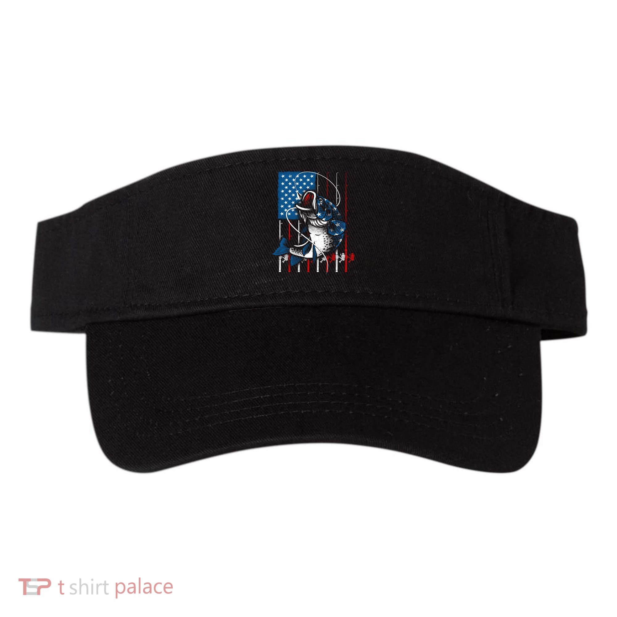 Cool Fishing American Flag Usa Fish Lover Visor