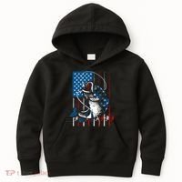 Cool Fishing American Flag Usa Fish Lover Kids Hoodie thumb 0