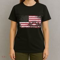 Crab Fisherman American Flag 4th of July Crabbing T-Shirt thumb 4