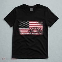 Crab Fisherman American Flag 4th of July Crabbing T-Shirt thumb 5