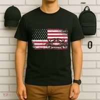 Crab Fisherman American Flag 4th of July Crabbing T-Shirt thumb 6
